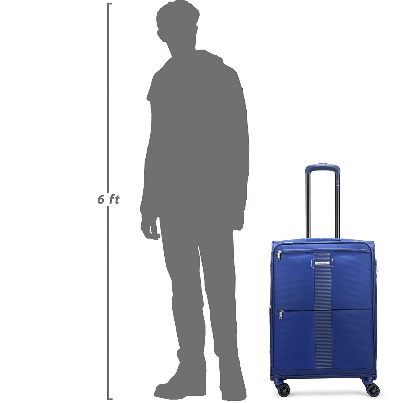 Carlton Newbury Plus in Astral Aura — beside a 6 ft figure