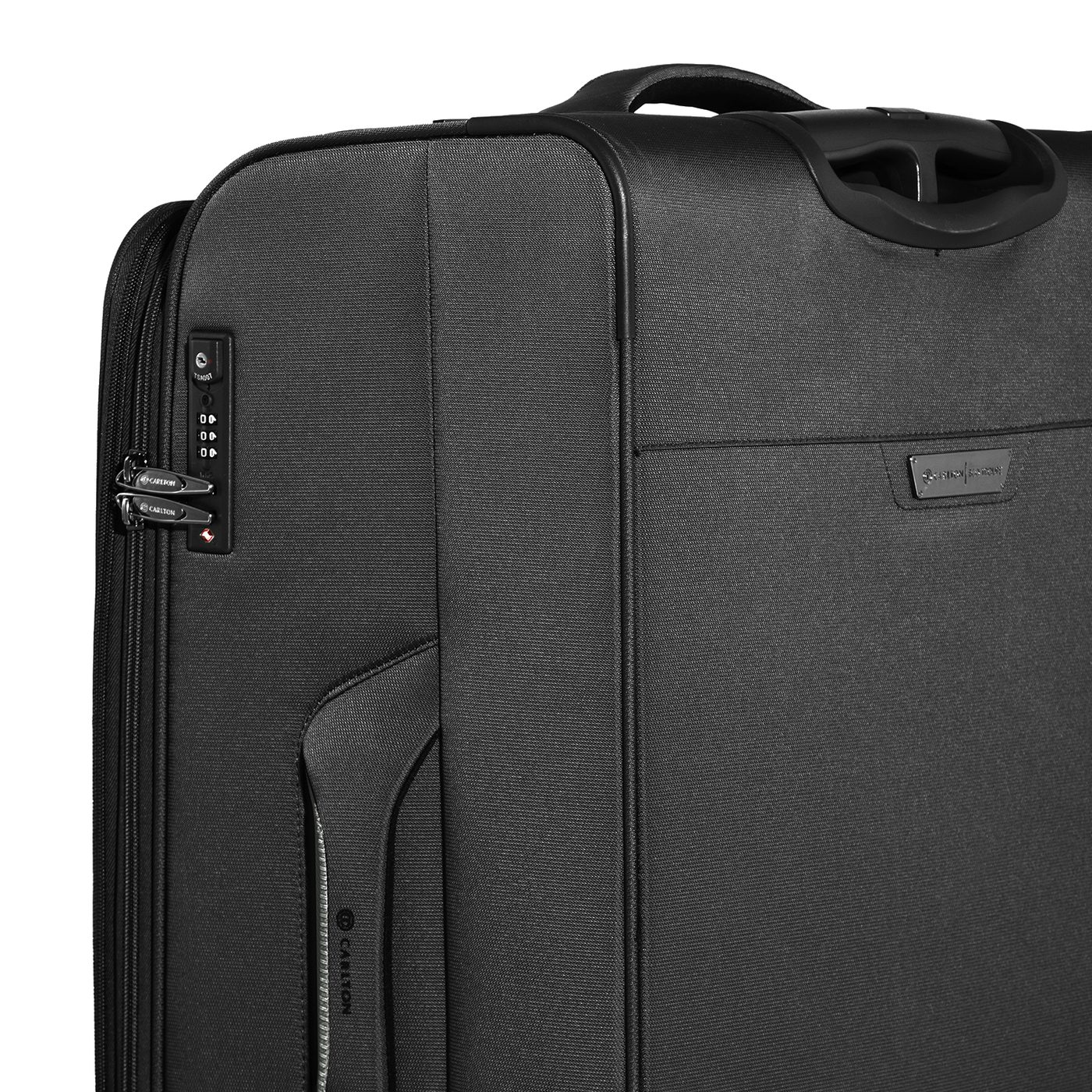 Carlton Yorkshire Soft in Black — lock and zip