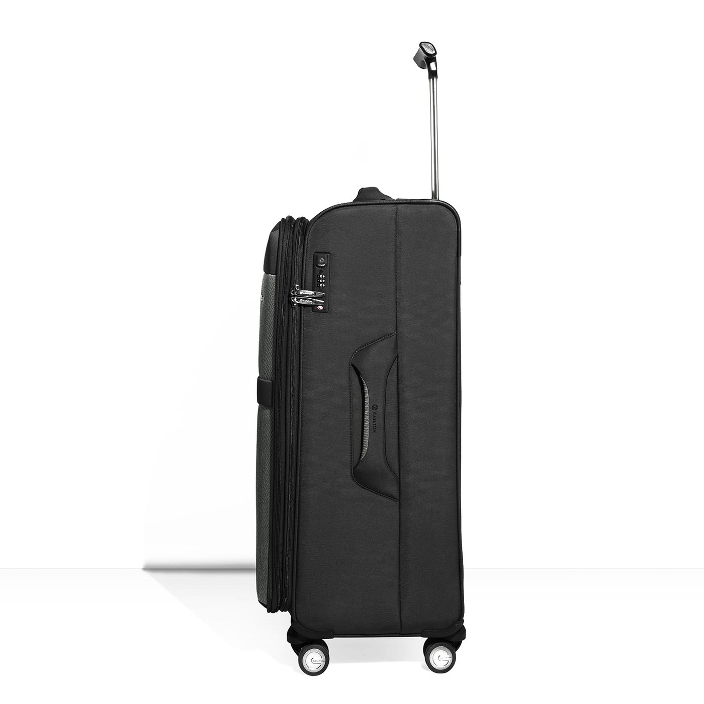 Carlton Yorkshire Soft in Black — side, handle extended